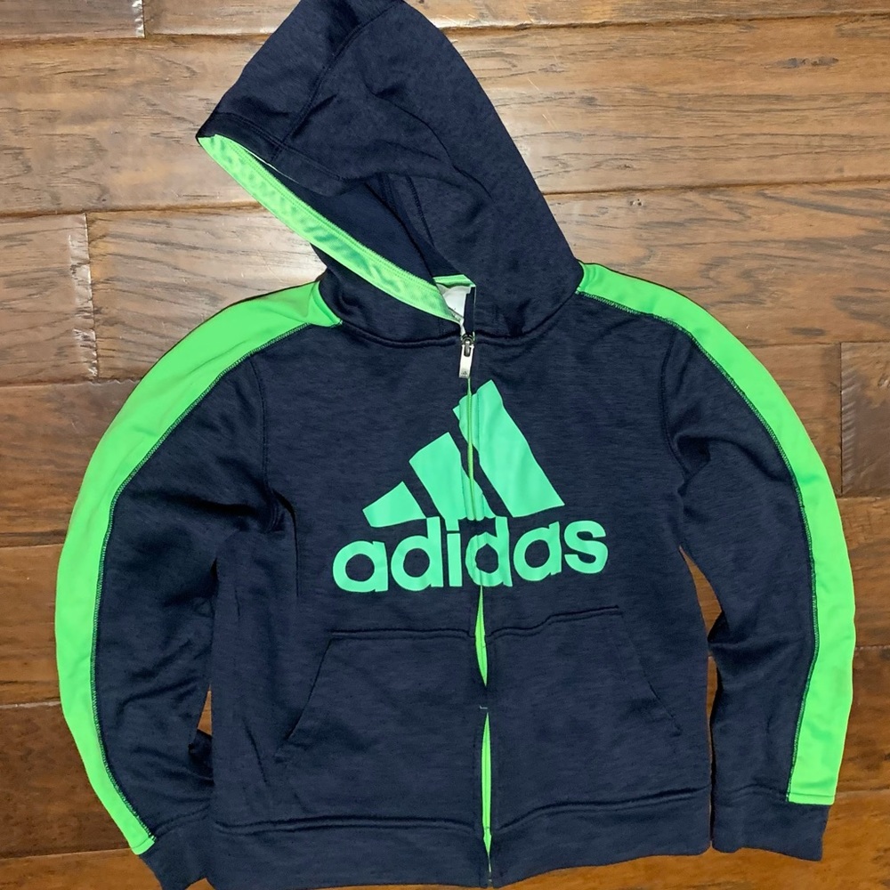 Kids Adidas Full Zip Hood Jacket | Size 8